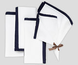 Cotton Dinner Napkins Set of 4 – Piping Trim