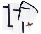 Cotton Dinner Napkins Set of 4 – Piping Trim