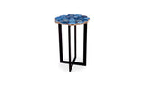 Azul Agate Accent Table Blue