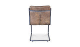 Ansel Dining Chair Grazed Brown Leather - Set Of Two