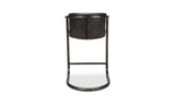 Freeman Counter Stool Onyx Black Leather - Set Of Two