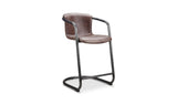 Freeman Counter Stool Grazed Brown Leather - Set Of Two