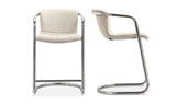 Freeman Chrome Frame Counter Stool Blended Cream - Set Of Two