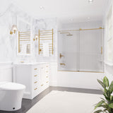 Don Series 56 to 60 in. x 62 in. Frameless Sliding Tub Door