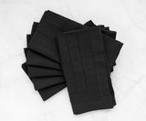 Black Double Hemstitch Napkins