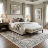 Rudo Beige Flat Pile Washable Rug