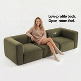 Philo Performance Velvet Low Profile Modular Sofa (Loveseat)
