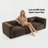 Philo Performance Velvet Low Profile Modular Sofa (3-Seater)