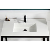Orchard 36 in. Console Sink Counter Top in Glossy White
