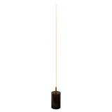 Prism Brassed Gold LED Floor Lamp with On/Off Switch Faux Marble Base
