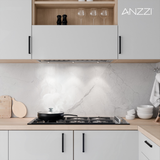 ANZZI 30-Inch 600 CFM 3-Speed Stainless Steel Convertible Residential Insert Range Hood with LED Lamp