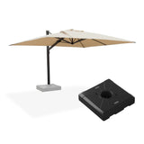 PURPLE LEAF Outdoor Sun Heavy Duty Large Cantilever Umbrella with Base