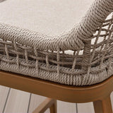 PURPLE LEAF Outdoor Bar Stools Wicker Rattan Bar Stools with Back Aluminum Outside Garden Patio Bar Chairs