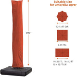 PURPLE LEAF Cantilever Umbrella Cover with Zipper Out Door Umbrella Patio Umbrella Cover