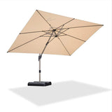 PURPLE LEAF Hailar Deluxe Aluminum Patio Umbrella with Base, Square and Rectangular Umbrella
