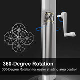 PURPLE LEAF Double Top 11 ft Round Outdoor Patio Umbrella with High Quality Sunbrella Fabric