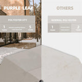 PURPLE LEAF Double Top 11 ft Round Outdoor Patio Umbrella with High Quality Sunbrella Fabric