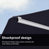 PURPLE LEAF Double Top 11 ft Round Outdoor Patio Umbrella with High Quality Sunbrella Fabric