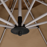 PURPLE LEAF Double Top 11 ft Round Outdoor Patio Umbrella with High Quality Sunbrella Fabric