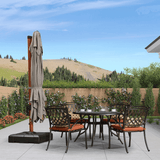 PURPLE LEAF Double Top 11 ft Round Outdoor Patio Umbrella with High Quality Sunbrella Fabric