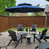 PURPLE LEAF Double Top 11 ft Round Outdoor Patio Umbrella with High Quality Sunbrella Fabric