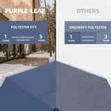 PURPLE LEAF Double Top 11 ft Round Outdoor Patio Umbrella with High Quality Sunbrella Fabric
