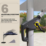 PURPLE LEAF Double Top 11 ft Round Outdoor Patio Umbrella with High Quality Sunbrella Fabric