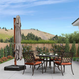 PURPLE LEAF Double Top 11 ft Round Outdoor Patio Umbrella with High Quality Sunbrella Fabric