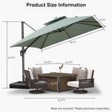 PURPLE LEAF Eco-friendly Fade Resistant Patio Umbrella High Quality Cantilever Umbrella