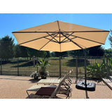 PURPLE LEAF Durable Patio Outdoor Umbrella Aluminum Round Cantilever Sun Yard Umbrellas For Pool, Deck