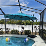 PURPLE LEAF Durable Patio Outdoor Umbrella Aluminum Round Cantilever Sun Yard Umbrellas For Pool, Deck