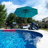 PURPLE LEAF Durable Patio Outdoor Umbrella Aluminum Round Cantilever Sun Yard Umbrellas For Pool, Deck