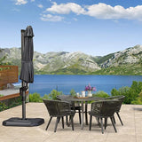PURPLE LEAF Durable Patio Outdoor Umbrella Aluminum Round Cantilever Sun Yard Umbrellas For Pool, Deck