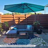 PURPLE LEAF Durable Patio Outdoor Umbrella Aluminum Round Cantilever Sun Yard Umbrellas For Pool, Deck