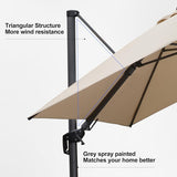 PURPLE LEAF Best Value Cantilever Patio Umbrella with Left-Right Tilt and 360° Swivel Outdoor Umbrellas