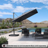 PURPLE LEAF Best Value Cantilever Patio Umbrella with Left-Right Tilt and 360° Swivel Outdoor Umbrellas