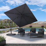 PURPLE LEAF Best Value Cantilever Patio Umbrella with Left-Right Tilt and 360° Swivel Outdoor Umbrellas