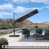 PURPLE LEAF Best Value Cantilever Patio Umbrella with Left-Right Tilt and 360° Swivel Outdoor Umbrellas