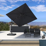 PURPLE LEAF Best Value Cantilever Patio Umbrella with Left-Right Tilt and 360° Swivel Outdoor Umbrellas