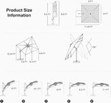 PURPLE LEAF Best Value Cantilever Patio Umbrella with Left-Right Tilt and 360° Swivel Outdoor Umbrellas