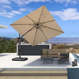 PURPLE LEAF Best Value Cantilever Patio Umbrella with Left-Right Tilt and 360° Swivel Outdoor Umbrellas
