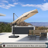 PURPLE LEAF Best Value Cantilever Patio Umbrella with Left-Right Tilt and 360° Swivel Outdoor Umbrellas