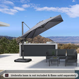 PURPLE LEAF Best Value Cantilever Patio Umbrella with Left-Right Tilt and 360° Swivel Outdoor Umbrellas