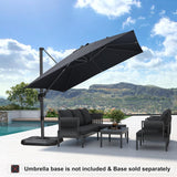 PURPLE LEAF Best Value Cantilever Patio Umbrella with Left-Right Tilt and 360° Swivel Outdoor Umbrellas
