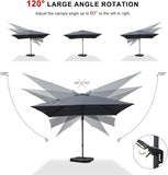 PURPLE LEAF Best Value Cantilever Patio Umbrella with Left-Right Tilt and 360° Swivel Outdoor Umbrellas