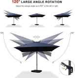 PURPLE LEAF Best Value Cantilever Patio Umbrella with Left-Right Tilt and 360° Swivel Outdoor Umbrellas