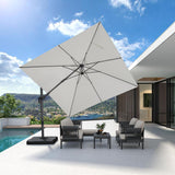 PURPLE LEAF Best Value Cantilever Patio Umbrella with Left-Right Tilt and 360° Swivel Outdoor Umbrellas