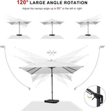 PURPLE LEAF Best Value Cantilever Patio Umbrella with Left-Right Tilt and 360° Swivel Outdoor Umbrellas