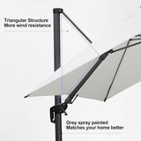 PURPLE LEAF Best Value Cantilever Patio Umbrella with Left-Right Tilt and 360° Swivel Outdoor Umbrellas
