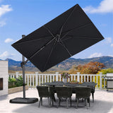 PURPLE LEAF Best Value Cantilever Patio Umbrella with Left-Right Tilt and 360° Swivel Outdoor Umbrellas